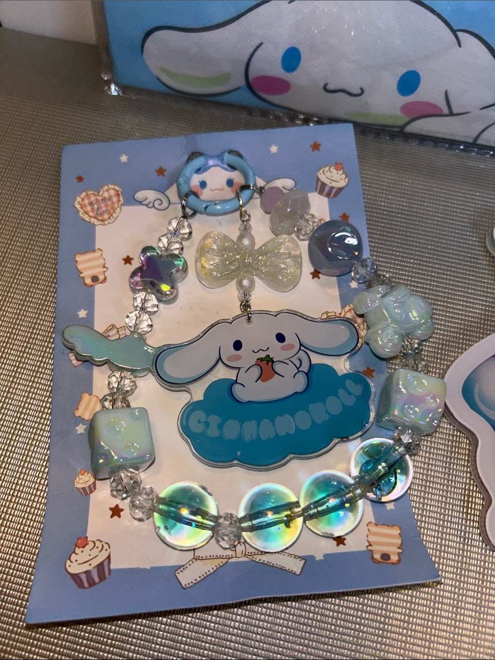 ✨BUNDLE✨Cinnamoroll reusable bag and two bag charms - Picture 2 of 4